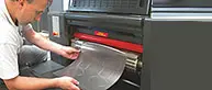 Inline-Stanzung Aufkleber transparent